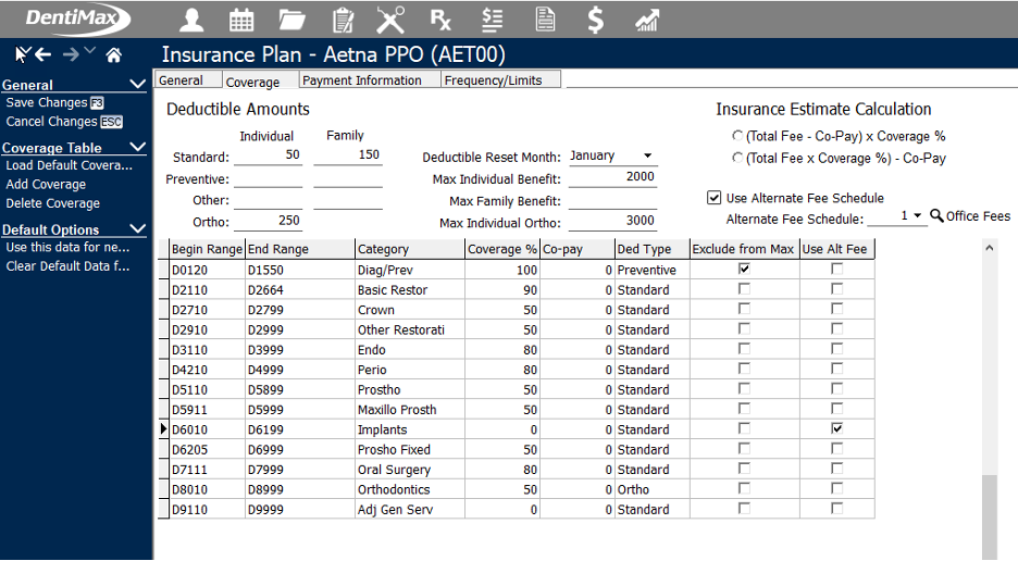 Choose DentiMax for Insurance Plan options